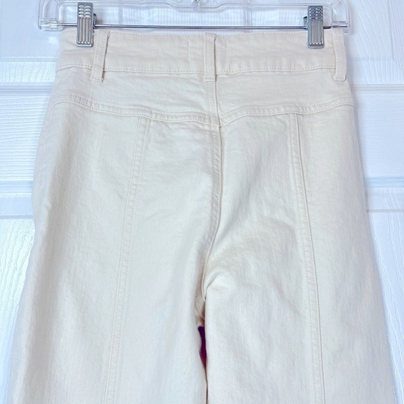 Marine Layer Archive Flare Jeans in Ecru White Size 2 - Picture 7 of 10